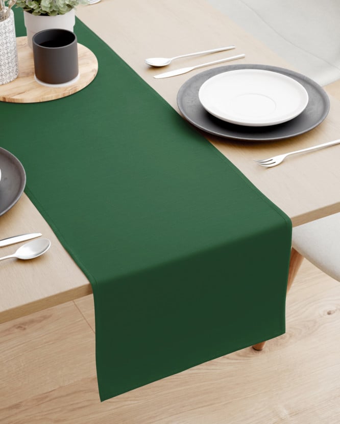 Běhoun na stůl Loneta - tmavě zelený