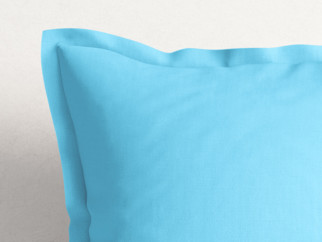 Bavlněný povlak na polštář s ozdobným lemem - světle modrý