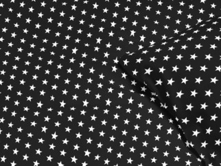 Dětské bavlněné povlečení - vzor 541 bílé hvězdičky na černém