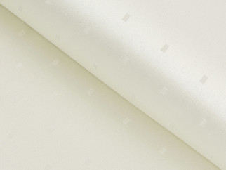 Sváteční kulatý teflonový ubrus - vanilkový s lesklými obdélníčky