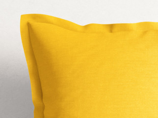 Dekorační povlak na polštář s ozdobným lemem LONETA - sytě žlutý