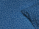 Vánoční bavlněné ložní povlečení - vzor X-16 bílé hvězdičky na modrém