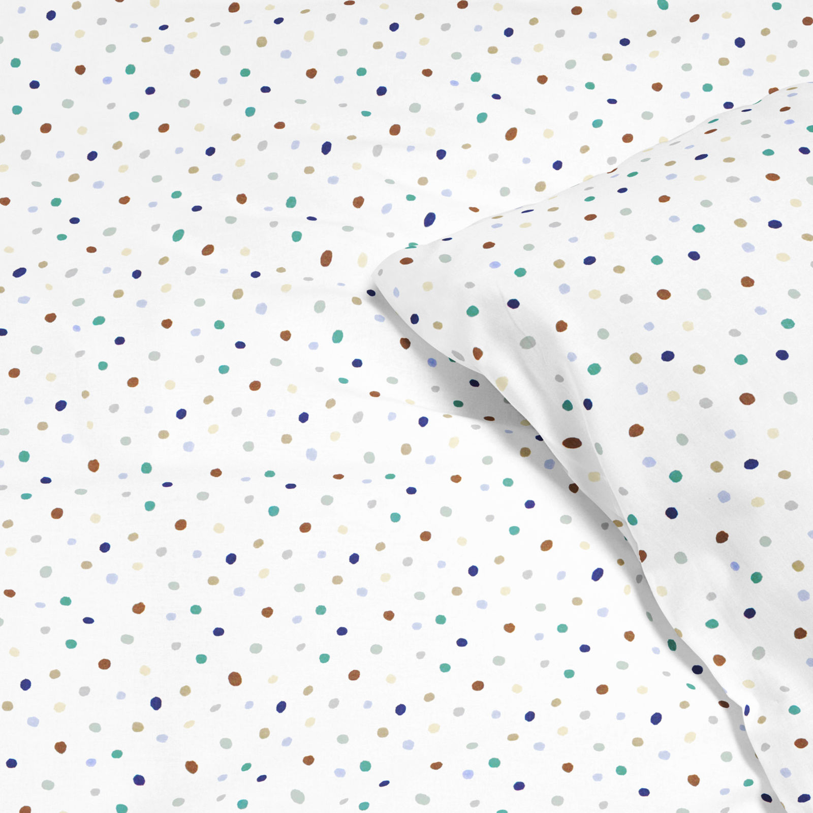 Bavlněné ložní povlečení - barevné puntíčky na bílém