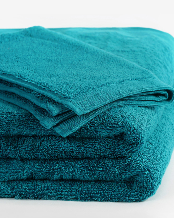 Modalový ručník/osuška s přírodním vláknem - azurový