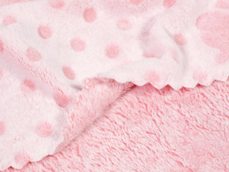 Kvalitní dětská deka z mikrovlákna - růžoví sloníci s puntíky