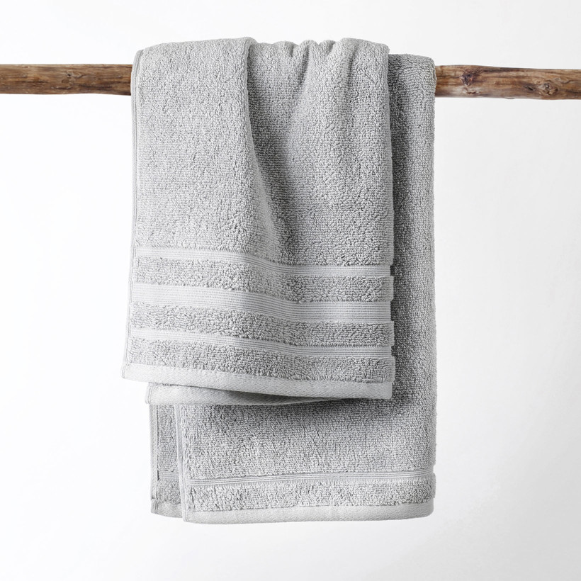 Hebký ručník z organické bavlny - šedý