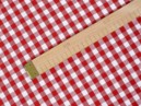 Bavlněná látka KANAFAS - vzor 066 malé červeno-bílé kostičky - metráž š. 150cm