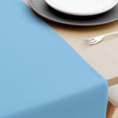 Běhoun na stůl 100% bavlněné plátno - nebesky modrý