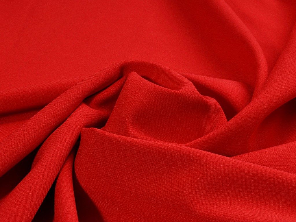 Dekorační jednobarevná látka Rongo - sytě červená