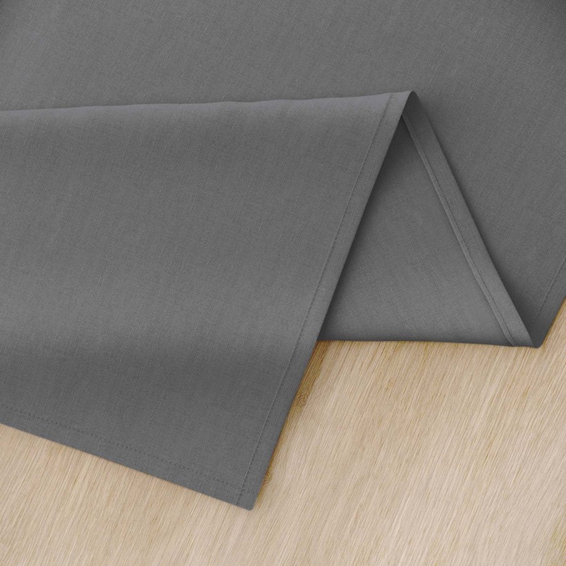 Hranatý ubrus 100% bavlněné plátno - tmavě šedý