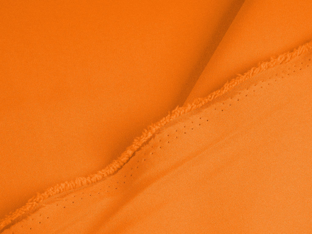 Dekorační jednobarevná látka Rongo - oranžová