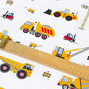Bavlněné plátno Simona - nákladní auta a bagry - metráž š. 145 cm