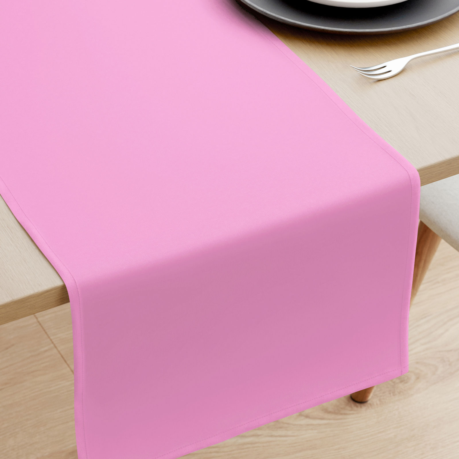 Běhoun na stůl 100% bavlněné plátno - růžový