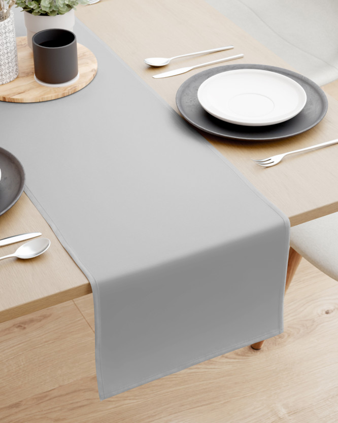 Běhoun na stůl 100% bavlněné plátno - šedý