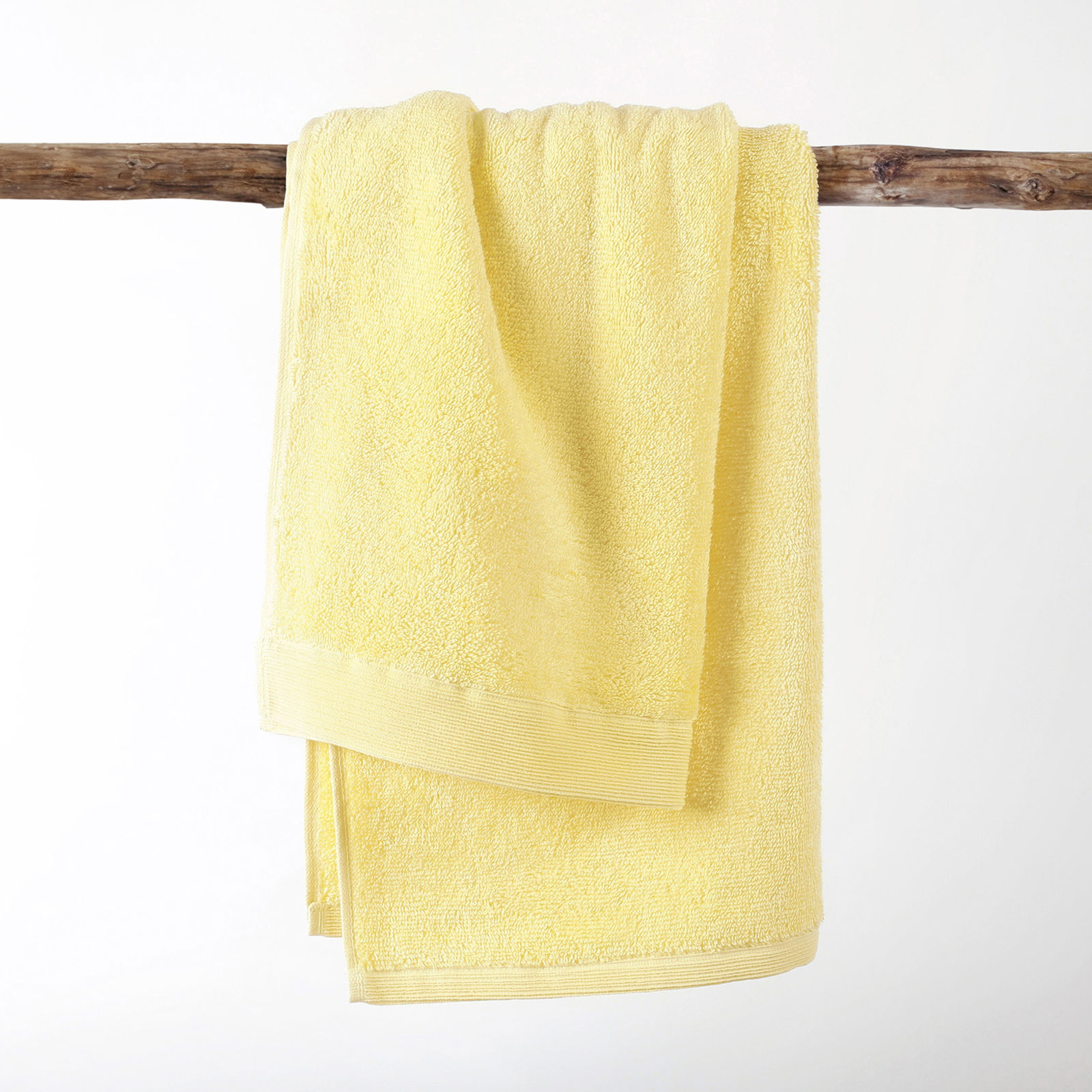 Modalový ručník/osuška s přírodním vláknem - světle žlutý