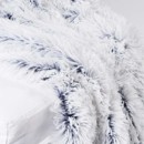 Luxusní deka - mikro s extra dlouhým vlasem - šedá/bílá