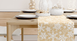 Vánoční dekorace na sváteční stůl