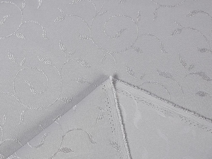 Teflonová látka na ubrusy - šedá s velkými ornamenty