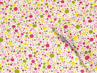 Dětské bavlněné povlečení - vzor 1013 barevné puntíky a kolečka