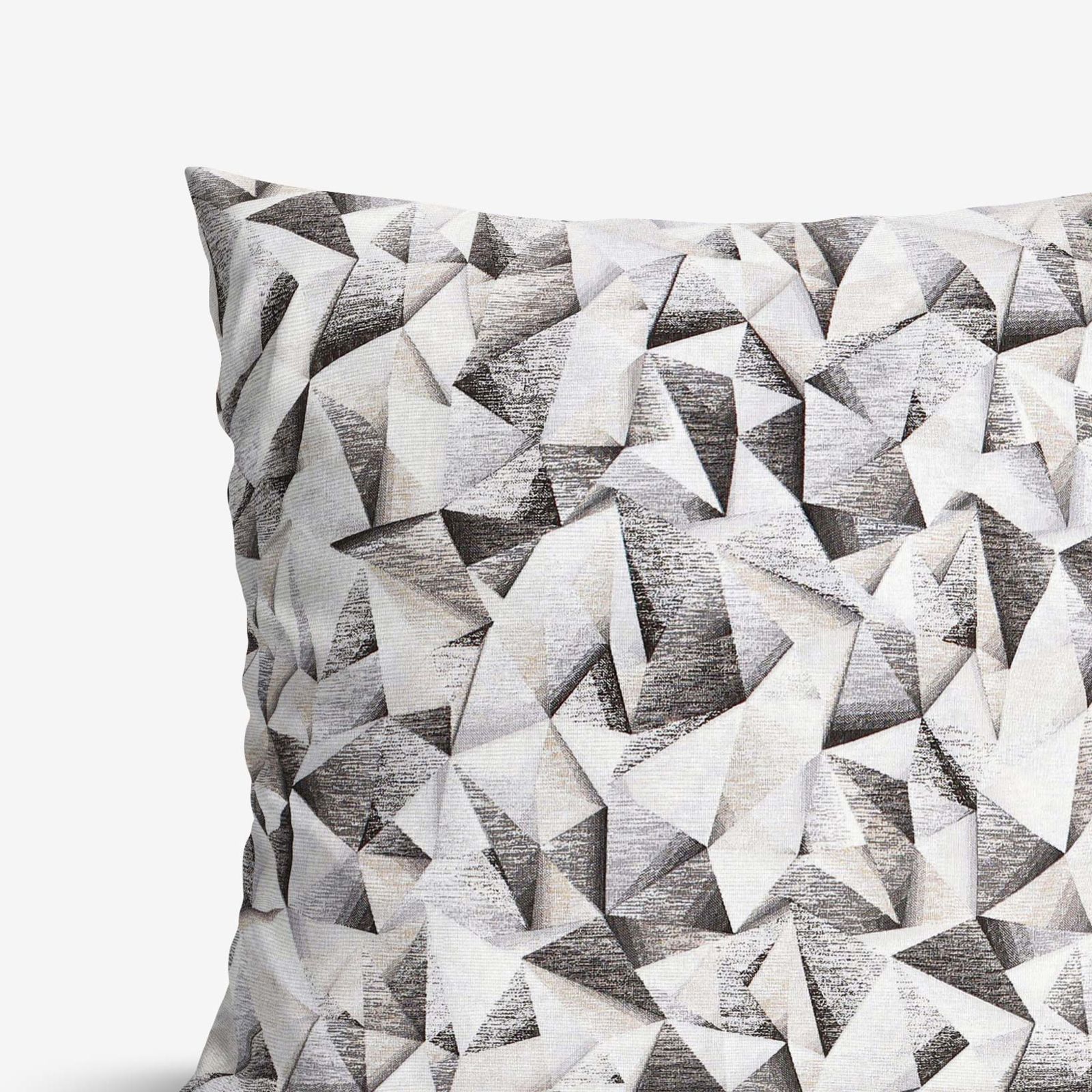Dekorační povlak na polštář Loneta - šedé žíhané tvary