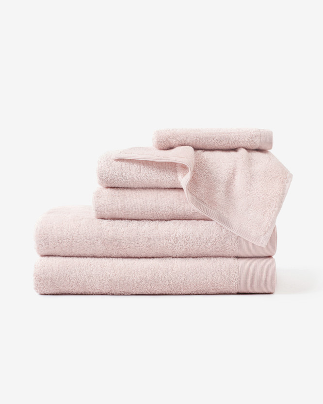 Modalový ručník/osuška s přírodním vláknem - pastelově růžový
