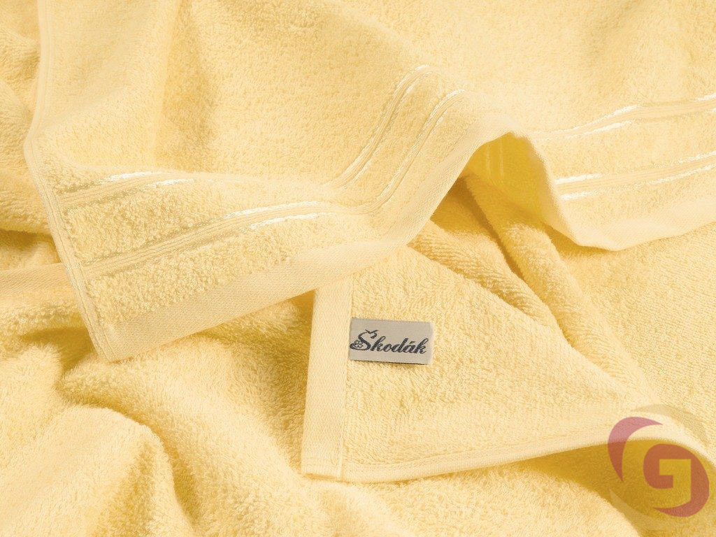 Froté ručník / osuška - světle žlutý