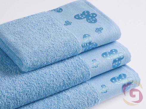 Froté ručník / osuška světle modrý - detail 1