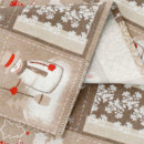 Vánoční hranatý ubrus Loneta - sněhuláci