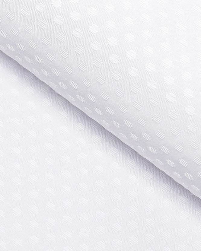 Dekorační látka s teflonovou úpravou - bílá s puntíky