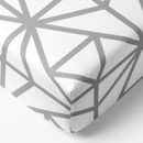 Bavlněné napínací prostěradlo - vzor šedé geometrické tvary na bílém