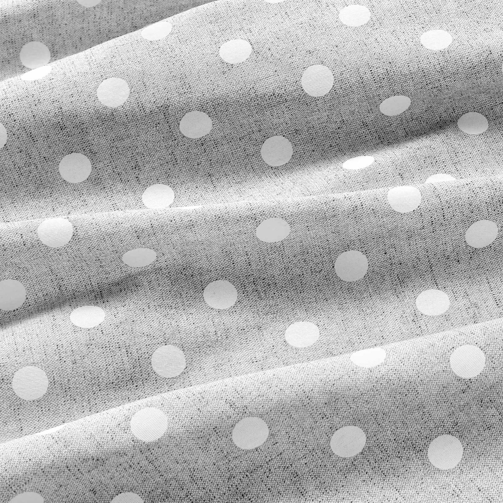 Dekorační závěs Loneta - bílé puntíky na šedém