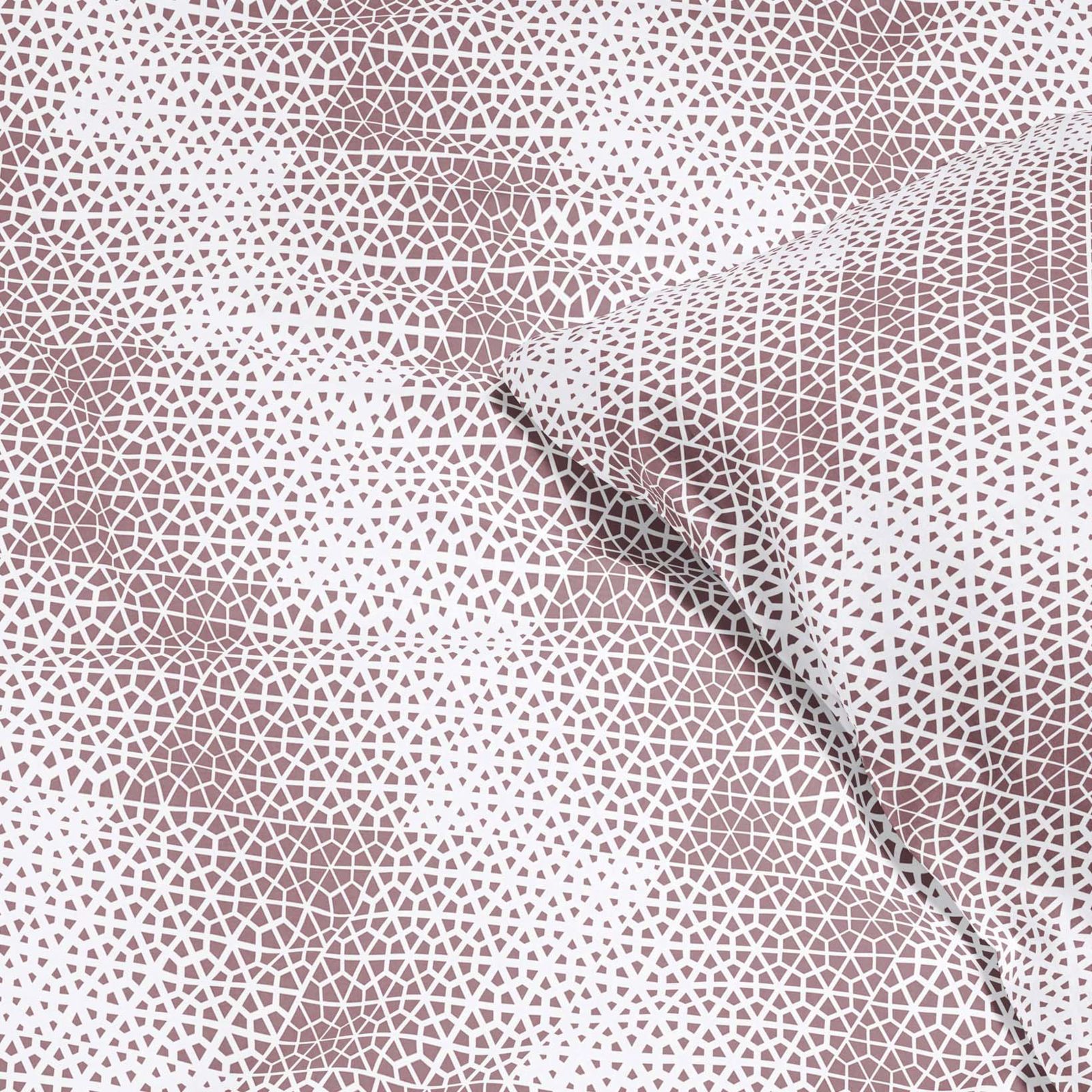 Saténové ložní povlečení Deluxe - fialové polygony