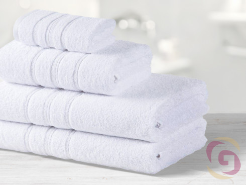 Froté ručník / osuška bílý - detail 1