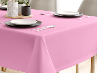 Hranatý ubrus 100% bavlněné plátno - růžový
