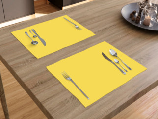Bavlněné prostírání na stůl - žluté - sada 2ks