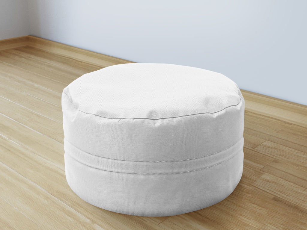 Bavlněný sedací bobek 50x20 cm - bílý