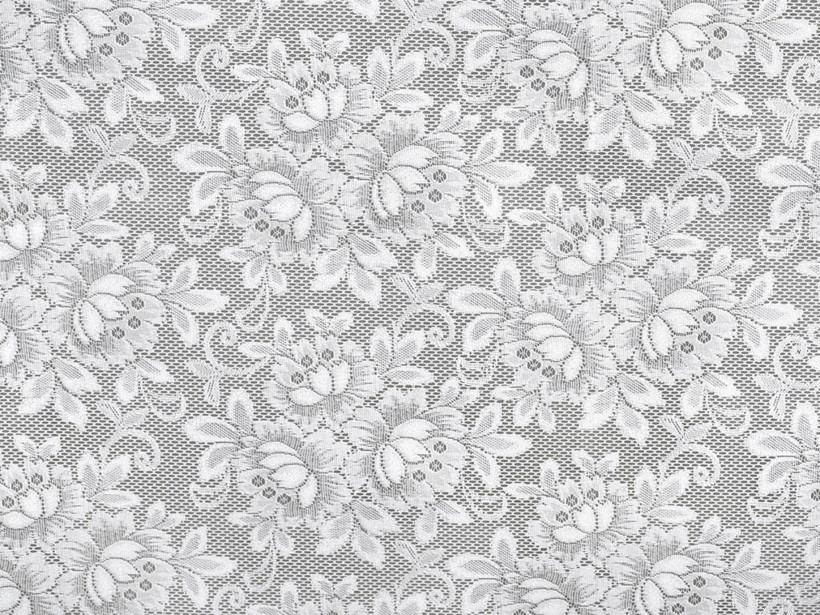 PVC ubrusovina s textilním podkladem - květy na tmavě šedém