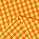 Bavlněná látka - malé oranžovo-žluté kostičky - metráž š. 150 cm
