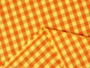 Bavlněná látka KANAFAS - vzor 063 malé oranžovo-žluté kostičky - metráž š. 150cm
