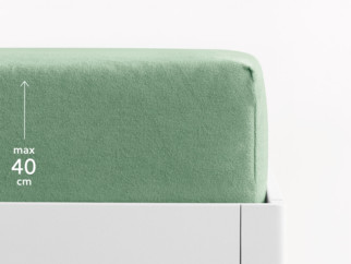 Prostěradlo froté Exclusive pro vysoké matrace - šalvějově zelené