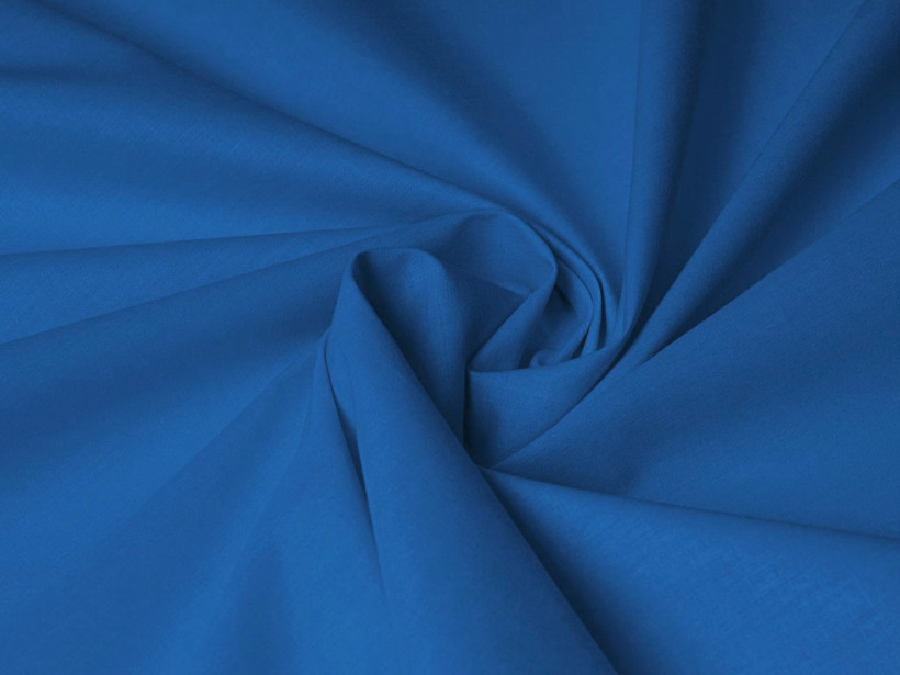 Bavlněná jednobarevná látka - plátno Suzy - královsky modrá