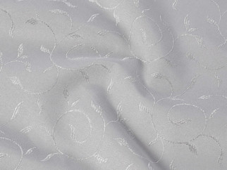 Oválný luxusní teflonový ubrus - šedý s velkými ornamenty