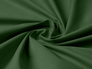 Bavlněná jednobarevná látka - plátno SUZY - tmavě zelená - šířka 145 cm