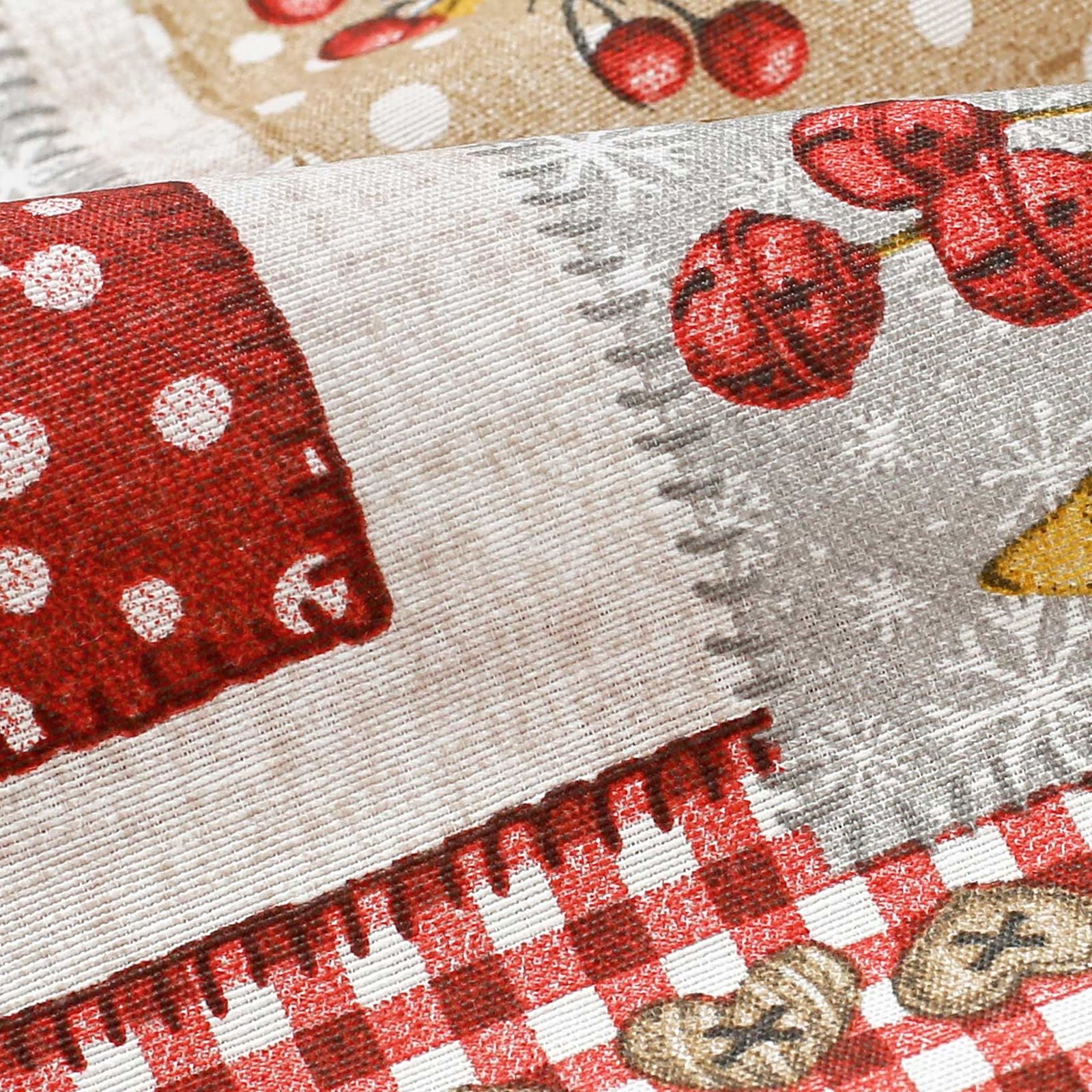 Dekorační látka Loneta - vánoční ozdoby patchwork