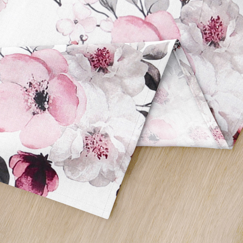 Běhoun na stůl 100% bavlněné plátno - květy sakury
