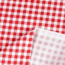 Oválný ubrus 100% bavlněné plátno - červené a bílé kostičky
