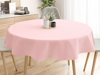 Kulatý dekorační ubrus s teflonovou úpravou - růžový