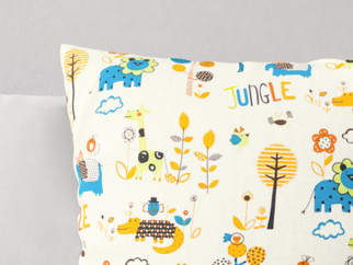 Dětský bavlněný povlak na polštář - vzor oranžová jungle