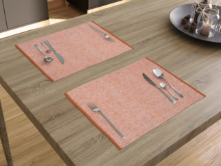 Bavlněné rolovací prostírání na stůl - sytě oranžové - 2ks