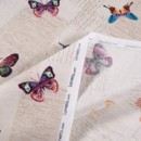 Dekorační látka Loneta - barevní motýlci - šířka 140, 280 cm